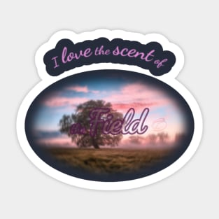 My pink Sky in the field Sticker